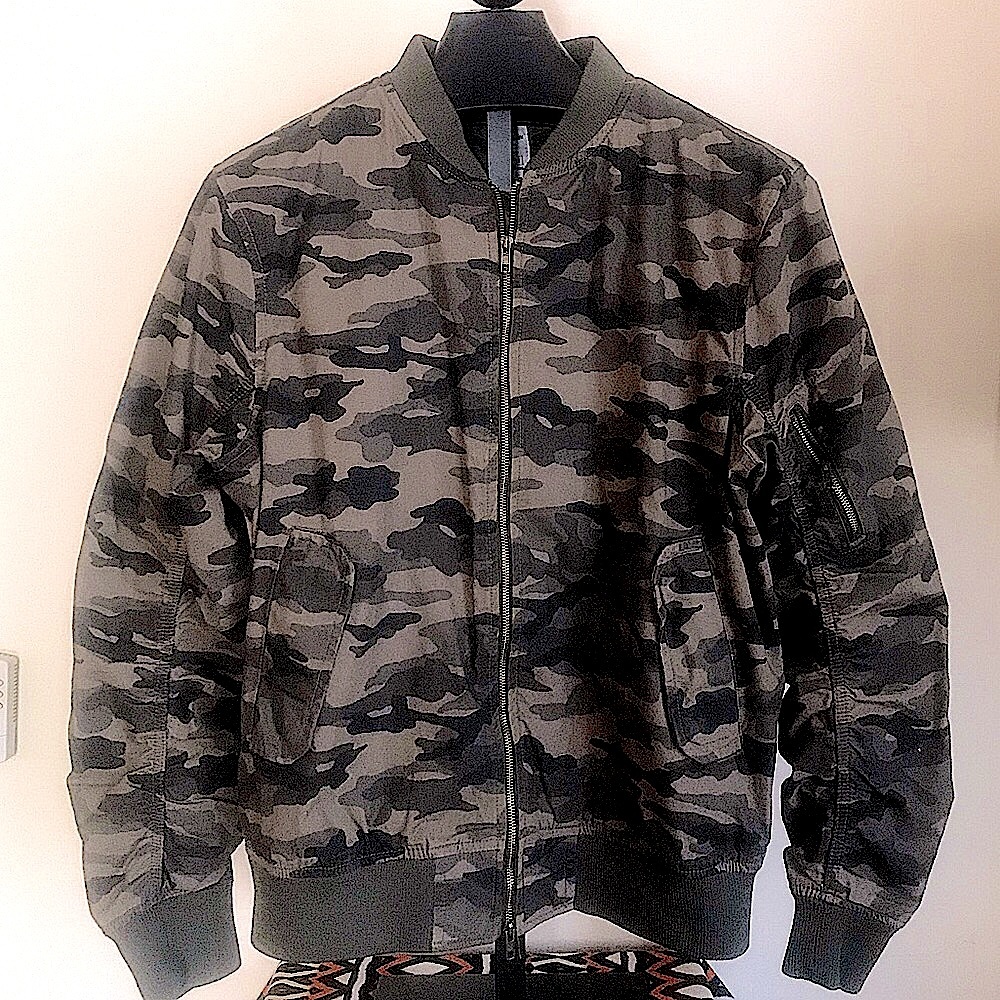 Men’s Divided Camo Bomber Jacket